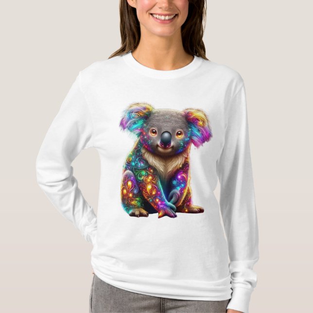 "Glühender Koala - Kunst der Wildnis T-Shirt (Vorderseite)