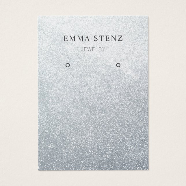 glühender Metallsilber ・ Earring Display Card (Vorderseite)