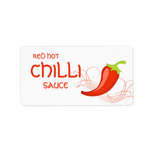 Glühender Paprika-Soße-Pfeffer-Aufkleber Adressaufkleber