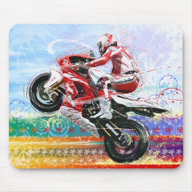 GLÜHENDER RADFAHRER MOUSEPAD (Vorne)
