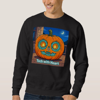 Glühender Schaltkreis-Kürbis - Herren-Sweatshirt Sweatshirt