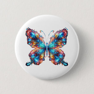 Glühender Schmetterling Button