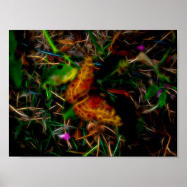 Glühender Schmetterling Poster