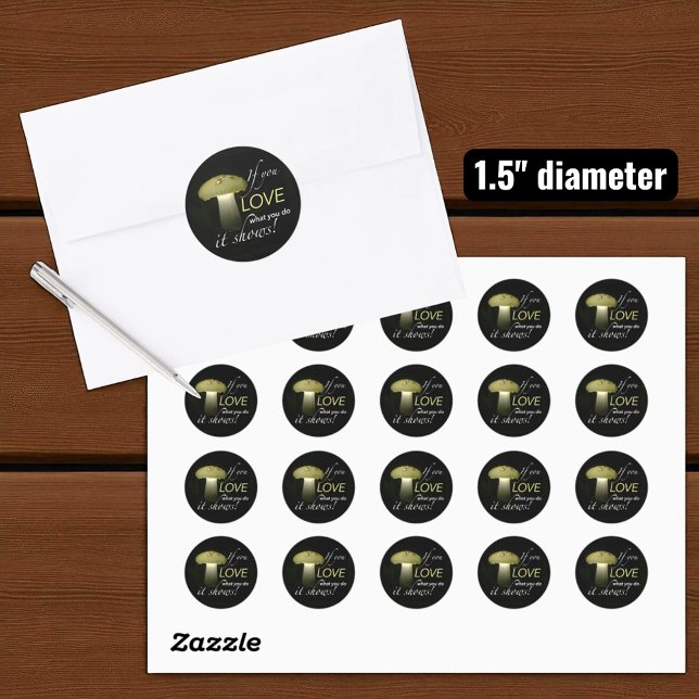 Glühender Solarzelle mit inspirierendem Zitat Runder Aufkleber (1.5" diameter sticker and sheet)