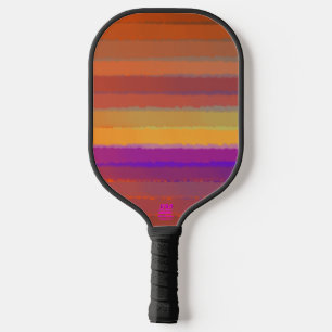 Glühender Sonnenaufgang salziger Pop der Farbkunst Pickleball Schläger