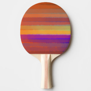 Glühender Sonnenaufgang salziger Pop der Farbkunst Tischtennis Schläger
