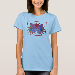 Glühender Sun-Schmetterling T-Shirt