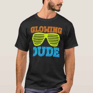 Glühender Typ Party 80er Vintag Retro farbig T-Shirt