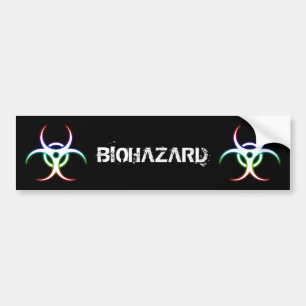 Glühendes Biogefährdung-Symbol - Autoaufkleber