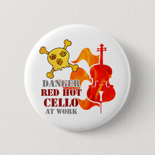 Glühendes Cello Button