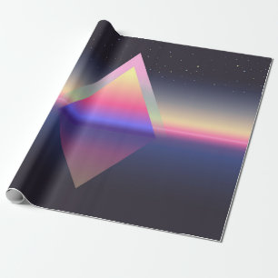 Glühendes Dreieck. Ätherum-Konzept. futuristische  Geschenkpapier