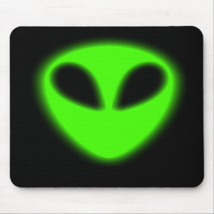 Glühendes grünes alien Mousepad