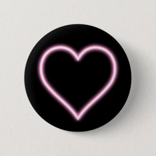 Glühendes Herz-Button Button