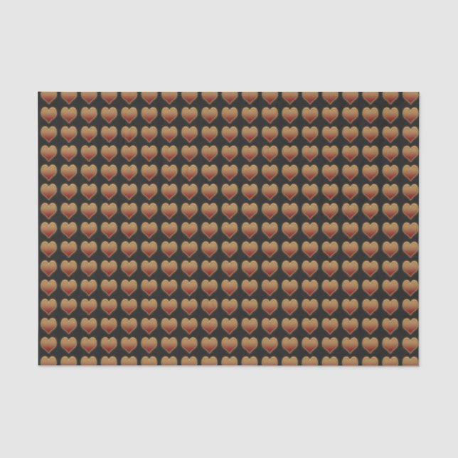 Glühendes Herz-Muster Seidenpapier (Vorderseite)