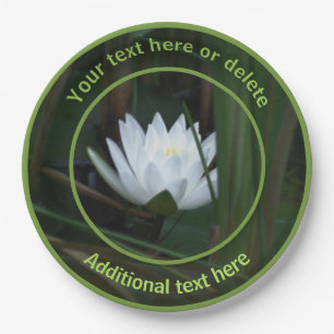 Glühendes Lotus Lily Blume Personalisiertes Party Pappteller