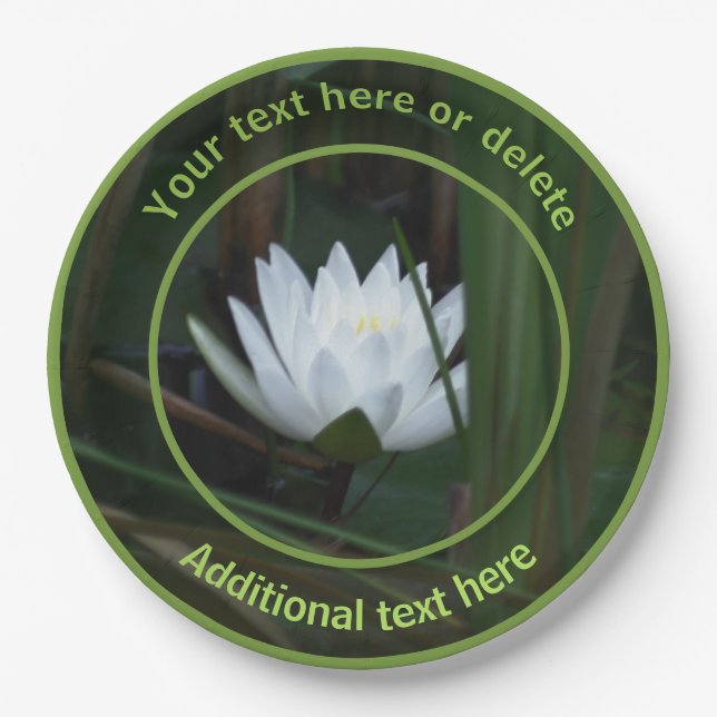 Glühendes Lotus Lily Blume Personalisiertes Party Pappteller (Vorderseite)