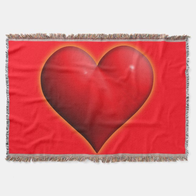 Glühendes rotes 3D-Herz Decke (Vorderseite)
