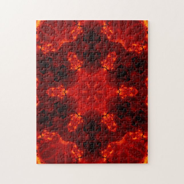 Glühendes Snowflake Orange Gradient Kaleidoskop (Vertikal)