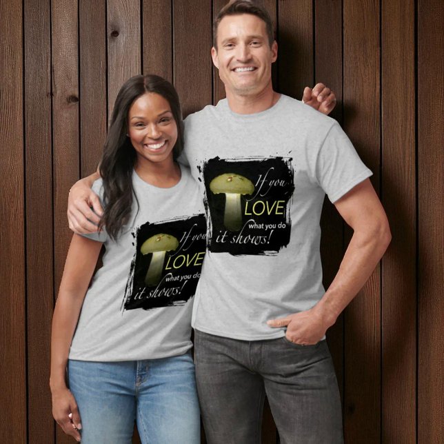 Glühendes Sonnenlicht in Pilzen - Inspiration T-Shirt (unisex tee shirt front design)