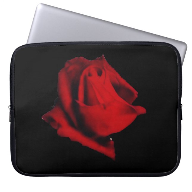Glühendes weiches Rosengeheimnis Laptopschutzhülle (Vorderseite)