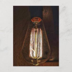 Glühlampe im Vintage-Stil	 Postkarte