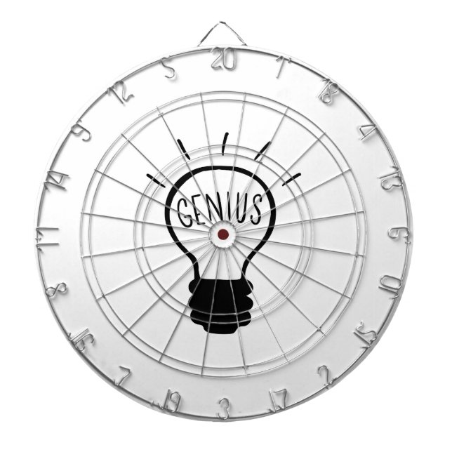 Glühlampe in Schwarzweiss Dartscheibe (vorne)