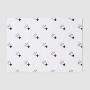 Glühlampe in Schwarzweiss Seidenpapier