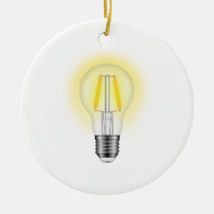 Glühlampe Keramikornament