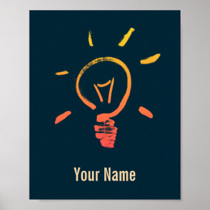 Glühlampe Retrolampe intelligenter Elektriker Poster