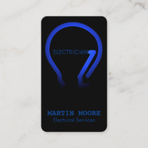 Glühlampeblau der Services des Elektrikers Visitenkarte