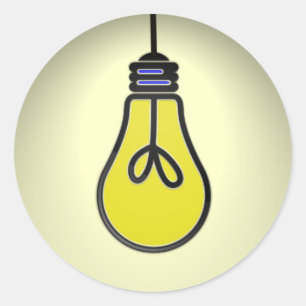 Glühlampen-Ideen-Entwurf Runder Aufkleber