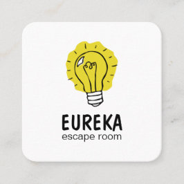 Glühlampenidee Quadratische Visitenkarte