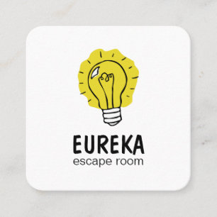 Glühlampenidee Quadratische Visitenkarte