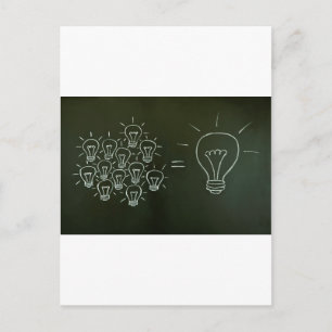 Glühlampeteamwork concept.jpg postkarte