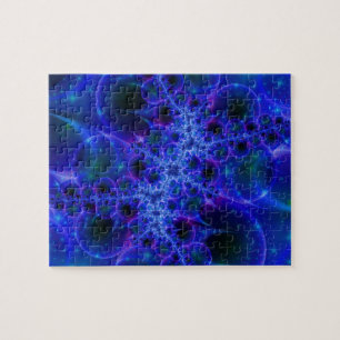 Glühstars Fraktal in Blau und Weiß