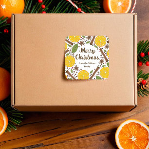 Glühwein, gewürzt quadratischer aufkleber