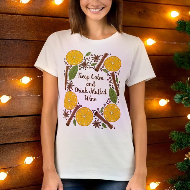 Glühwein, gewürzt T-Shirt (Christmas mulled wine spicy white T-Shirt)