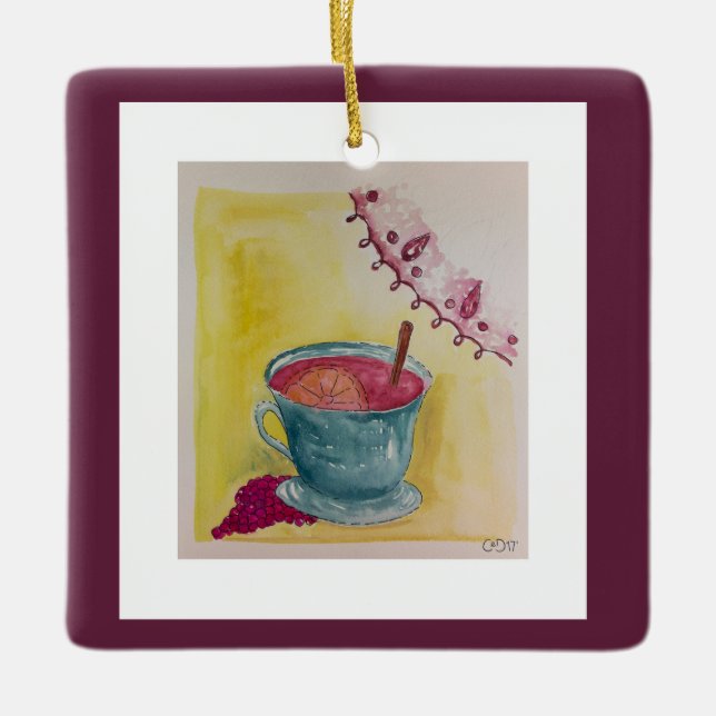 Glühwein Keramikornament (Vorderseite)