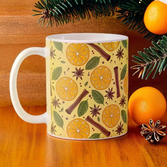 Glühwein, würzig kaffeetasse (Christmas mulled wine spicy yellow coffee mug)