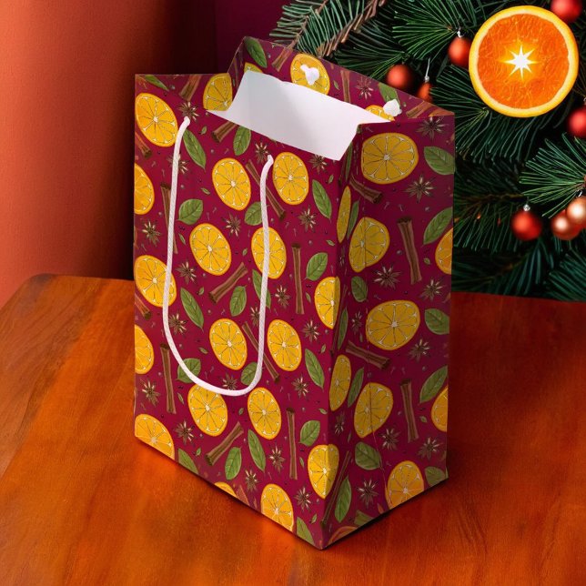 Glühwein, würzig mittlere geschenktüte (Christmas mulled wine spicy burgundy medium gift bag)