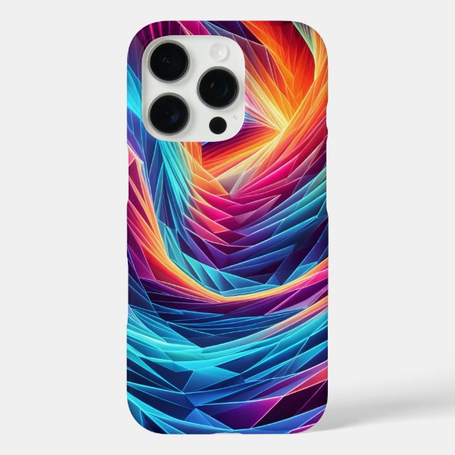 Glühwelle: Neon Vibes Phonecase iPhone 16 Pro Hülle (Rückseite)