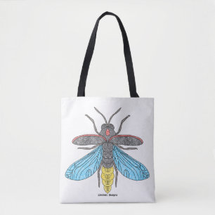 Glühwürmchen (einzeln weiß) - Tote Tasche