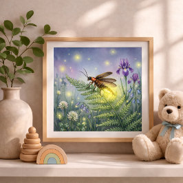 Glühwürmchen Kleine Insekten Kinderzimmer Poster