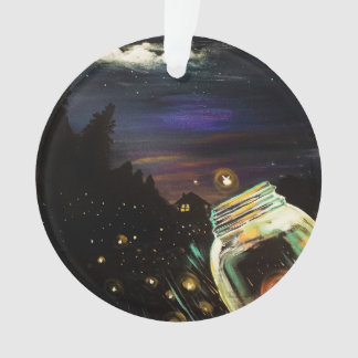 Glühwürmchen-Mason-Glas mondbeschienene Hütte verz Ornament