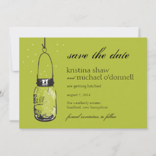 Glühwürmchen & Mason-Glas Save-the-Date Save The Date