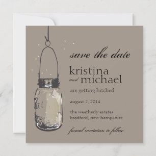 Glühwürmchen & Mason Jar Save the Date