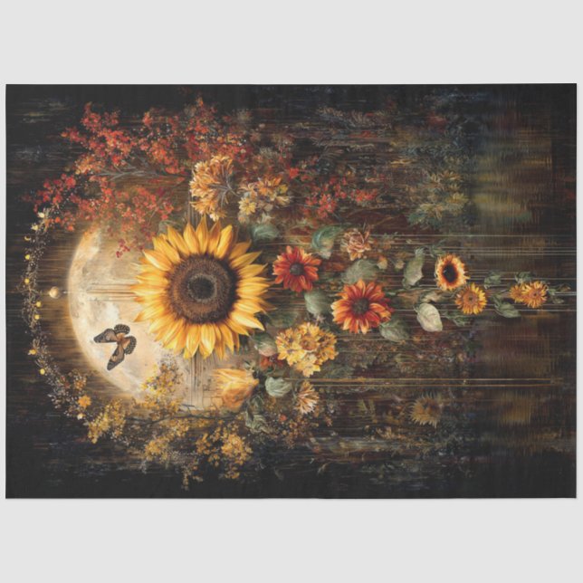 Glut des Herbst-Tissuepapiers Seidenpapier (Vorderseite)