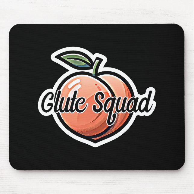 Glute Squad Peach Fitness Workout Mousepad (Vorne)