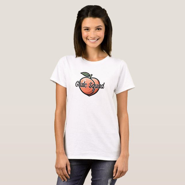 Glute Squad Peach Fitness Workout T-Shirt (Vorne ganz)