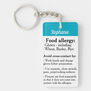Gluten Allergie Alert Schlüsselanhänger Celiac Saf